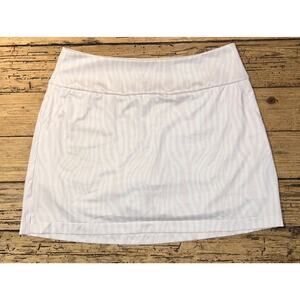 Adidas Women’s Pink/ White Stripe Tennis Skirt W/Built In Shorts Size M NWOT